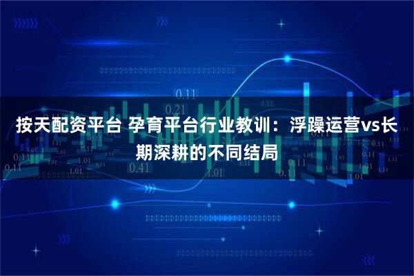 按天配资平台 孕育平台行业教训：浮躁运营vs长期深耕的不同结局